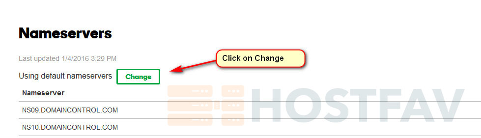 Change Nameservers